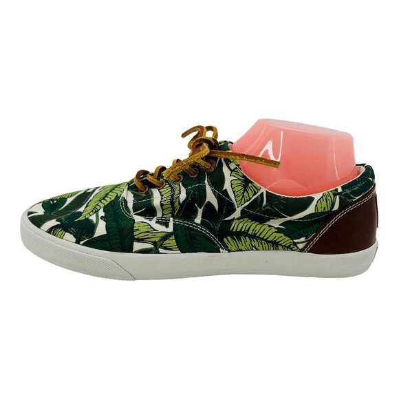 Bucketfeet Mens Tropical Leaf Print Sneakers Size 10 Canvas & Faux Leather - Picture 11 of 13